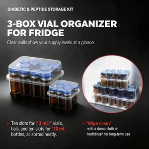Boîte d'emballage en plastique recyclable pour flacons de peptides, vente en gros OEM, haute qualité, pour poudre lyophilisée 3ml-20ml, réactif - Product Image 3