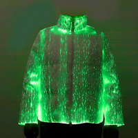 Veste d'hiver unisexe avec col montant phosphorescent Flash lumineux Party Bubble Men Puff Jacket