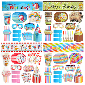 Vente flash : Ensemble <span class=keywords><strong>de</strong></span> 12 pièces <span class=keywords><strong>de</strong></span> vaisselle en papier pour fête d'<span class=keywords><strong>anniversaire</strong></span> d'enfants, thème <span class=keywords><strong>de</strong></span> dessin animé, vaisselle en papier <span class=keywords><strong>jetable</strong></span> - Product Image 1