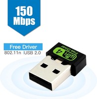 Keluaran baru portabel 150Mbps USB WiFi Adapter Plug Play eksternal nirkabel untuk Windows 10 8 7 XP 24GHz jaringan tanpa Driver diperlukan