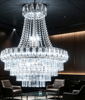Lustre décoratif en cristal CDOR Villa, lustre moderne suspendu, grand lustre en cristal K9, luminaires suspendus de luxe pour plafond