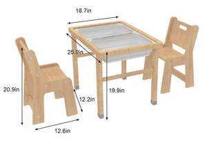 <span class=keywords><strong>Table</strong></span> <span class=keywords><strong>d</strong></span>'activités en bois pour enfants avec chaise, <span class=keywords><strong>table</strong></span> <span class=keywords><strong>d</strong></span>'activités sensorielles <span class=keywords><strong>d</strong></span>'intérieur avec 2 bacs de rangement, <span class=keywords><strong>table</strong></span> à <span class=keywords><strong>eau</strong></span> Montessori - Product Image 6