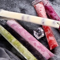 Sac d'Emballage Personnalisé Transparent Thermoscellable pour Yaourt, Aliments, Glaces et Sucettes Glacées, avec Fermeture Éclair, en Plastique pour Congélation