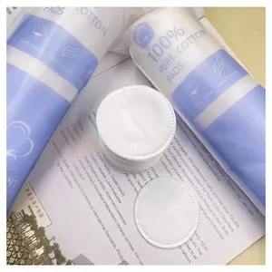 China Manufacture Cotton Rounds for Face Makeup Remover Pads Lint-Free 100% Pure Cotton