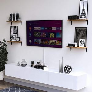 Estante flotante de madera con soportes de Metal para pared, estante de especias montado en la pared para cocina, 3 uds. - Product Image 3