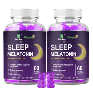 Le caramelle gommose alla melatonina a base di erbe biologiche migliorano la disintossicazione dietetica del sonno integratori sani sistema immunitario vegano alleviare lo stress gommoso