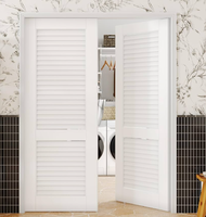 Porte à persiennes moderne ventilée en bois pour placard et buanderie, sur mesure – Offre spéciale