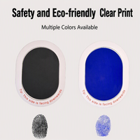 Tampon encreur multi-couleurs pour empreintes de pieds de nouveau-né, sûr, non toxique, sans lavage, pour bébés garçons et filles ou tampon encreur pour pattes d'animaux