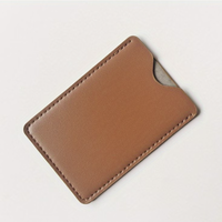Étui de rangement pour cartes en cuir personnalisé, pochette portable en PU pour cartes bancaires, organiseur de cartes d'identité durable, fournitures pour le bureau et les affaires