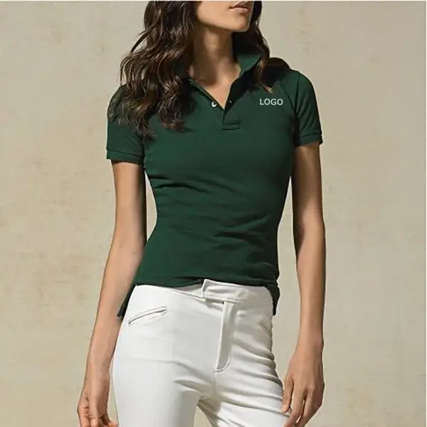 Dames Polo Kraag T-shirt Katoen + Spandex Vrouwen Polo Shirt Bulk Polo Shirts