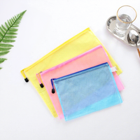 Pochette de haute qualité, écologique, durable, portable, grande capacité, porte-documents, fermeture à glissière, sacs de classement réutilisables