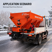 Épandeur de dégivreur haute performance 1,5 m³ monté sur camion, équipement de déneigement, épandeur de sel et de sable pour l'entretien des autoroutes