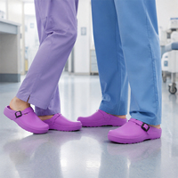 Chaussons de salle blanche légers antidérapants ANNO EVA bleus, imperméables et confortables, chaussures d'infirmière pour hôpital, clinique