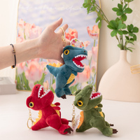 Nouveau design de 4 pouces Porte-clés en peluche dinosaure raton laveur licorne Porte-clés animaux