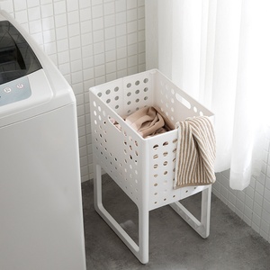 Creative Collapsible Laundry <b>Basket</b> Wall Hanging White and Grey Laundry <b>Hamper</b> Bathroom Storage Bin Bathroom - Product Image 1