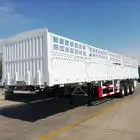 ナイジェリアでの販売のためのトライアクスル60トンフェンスカーゴトレーラー動物輸送トレーラー