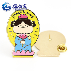 ประเทศจีนผู้ผลิตป้ายพระพุทธรูปบัวอะนิเมะเคลือบปกขาป้ายโลหะที่กำหนดเอง - Product Image 4