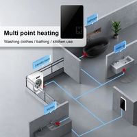 Chauffe-eau électrique 220V Multi Points Alimentation Chauffe-eau 5.5kW Chauffe-eau instantané électrique