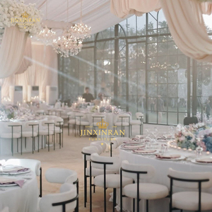 <span class=keywords><strong>Sedie</strong></span> da Matrimonio <span class=keywords><strong>Bianche</strong></span> di Lusso in Stile Europeo Moderno, Struttura in Ferro Resistente, Impilabili, per Eventi in Hotel e Feste Nuziali - Product Image 3