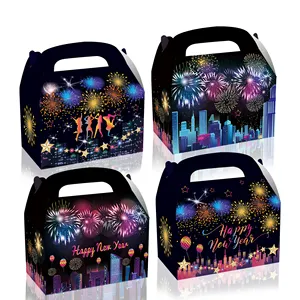 DD307 kotak hadiah permen kembang api warna-warni Tahun Baru untuk perlengkapan pendukung pesta tema Festival Musim Semi