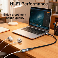 Câble d'extension audio tressé OEM d'usine, 3,5 mm mâle vers femelle, câble audio AUX, prise jack métallique à 3 pôles, câble de haut-parleur