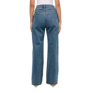 Custom Jans Fabricación Baggy Jeans Mujeres Streetwear Pantalones de mezclilla Pantalones de pierna ancha Mujeres Front All Rhinestone Denim Pantalones Jeans - Product Image 3