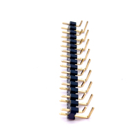 Conector de pines macho Soulin personalizado de 90 grados, paso de 2.0 mm, 18P, doble fila, aislamiento simple, USB, PCB, contacto de latón