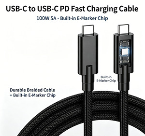 Dual Type C Male to Male Aluminum Alloy Shell PD Charging <b>Cable</b> 20V 5A <b>Power</b> Supply Line - Product Image 5