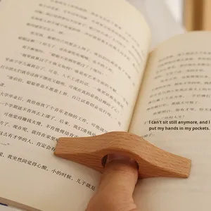 Soporte de Madera para Libros, Anillo de Lectura con Clip para una Mano, Peso para Libros de Madera de Haya para Lectura con Manos Libres - Product Image 3