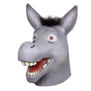 Máscara de Látex de Burro <span class=keywords><strong>Feliz</strong></span> Realista y Adorable para Navidad, Máscara de Disfraces para Adultos, Máscara de Cosplay para Fiestas - Product Image 3