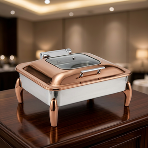 Delicate Metals Stainless Steel Luxury Durable Chafing Dish Dinnerware Sets for Wedding Parties and <b>Food</b> <b>Warmers</b> DCD-004 - Product Image 3
