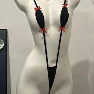 أزياء جديدة ملابس داخلية نسائية من الساتان مثيرة شبكة صيد السمك مفتوحة بين الفخذين ملابس داخلية ناضجة عبر الجوارب زي ضيق مثير - Product Image 3