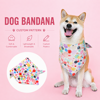 Bandana pour chien imprimé coloré personnalisé, doux et respirant, foulard triangulaire tendance pour animaux de compagnie, pour chiens de petite, moyenne et grande taille, à porter au quotidien