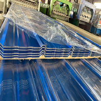 28 Gauge Aluminium-Zink-Dachbleche Blaue Wellbleche 0,42mm 0,55mm Laminas De Acero De Zinc De Aluminio