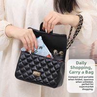 Sac de courses en polyester Ripstop, robuste, réutilisable, lavable, durable, épaissi, grande capacité, fermeture ouverte renforcée