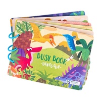 Version éducative Livre occupé pour enfants Animal de ferme Dinosaure Livre autocollant réutilisable Activité Livre silencieux coloré avec crochet et boucle