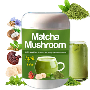 Té de Leche con Matcha, Hongos y Proteína de Suero de Leche, con Adaptógenos de Ashwagandha de Marca Propia, para Mantenerse Energizado, Calmado y Concentrado - Product Image 1