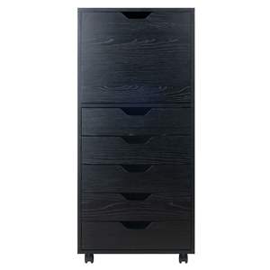 DB Halifax 5-Drawer <b>Tall</b> Storage <b>Cabinet</b> Black-Elegant Organizer - Product Image 2
