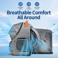 Sac à dos extensible pour animaux de compagnie, approuvé par les compagnies aériennes, respirant, pliable, pour petits chiens et chats