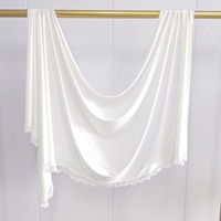 Jilbab Wanita Muslim Mewah Berkualitas Tinggi Terbaru Sharut, Syal Hijab Elastis Premium Merrachi Bahan Jersey Cair dengan LACE