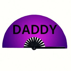 Éventail pliable en bambou noir, personnalisé et peint à la main, style traditionnel, vente en gros - Product Image 3