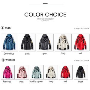 جاكيتات رجالية للأنشطة الخارجية ثلاثية في واحد مقاومة للرياح والماء مع شعار مخصص بالجملة - Product Image 3