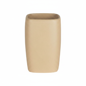 Portaspazzolino Spirella 'Retro' in gres colore marrone 7 x 11 cm - Product Image 2