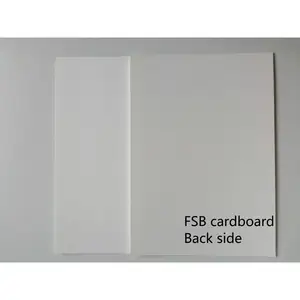 Sicurezza Custom Fast Food carta da imballaggio a prova di grasso rotolo di materiale grezzo pieghevole cartoni materie prime FSB cartone