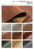 Tela de Cuero Sintético PVC Bicolor Vintage a Precio de Mayoreo para Muebles, Sofás y Sillas, Cuero Sintético Encerado para Tapicería