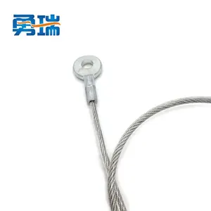 Llavero flexible de alta calidad recubierto de 2,0mm, llavero de metal de acero, etiqueta de cable de alambre con tornillo, OEM