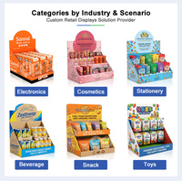 Boîtes de présentation en carton personnalisées avec logo imprimé, présentoirs de point de vente en carton ondulé avec en-tête amovible