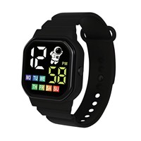 Montre connectée numérique LED carrée étanche et tendance pour enfants, idéale pour les sorties - Collection 2026 (Dropshipping)