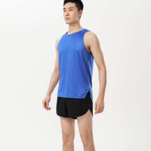 Vente en gros de débardeurs de gym décontractés pour hommes, vêtements de sport de style gilet d'été, débardeurs à col rond et coupe légère pour hommes - Product Image 3