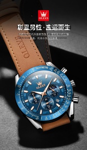 Reloj de Hombre Cronógrafo Multifuncional de Cuarzo Resistente al Agua, Modelo Nuevo y Popular Transfronterizo 2025 - Product Image 3